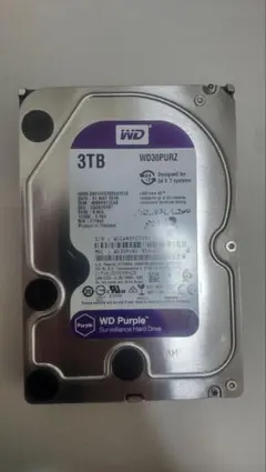 WD Purple 3TB HDD WD30PURZ 本体