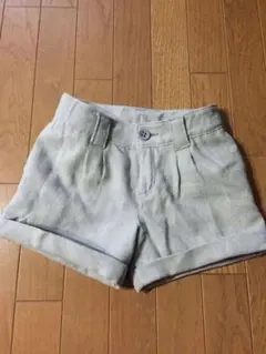 Gap Kids ツィード調折り返し短パン グレー ウエストゴム サイズ140