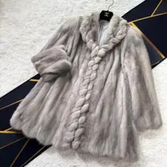 タグ付き】 サガミンク サファイア ベルビジョン リアルファー コート