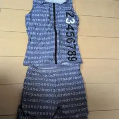 グレー 数字パターン セパレート水着 少し使用感あり
