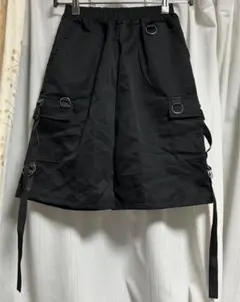 未使用 サブカル系 ブラック ハーネス ハーフパンツ ショートパンツ地雷系