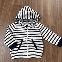 PETIT BATEAU ストライプ パーカー 18m