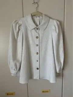 TREFLE＋1 ホワイトパフスリーブブラウス