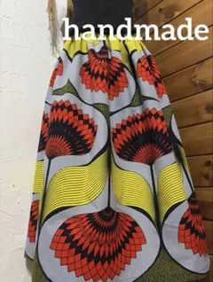 アフリカンロングギャザースカート1143★フリーサイズ★スッキリギャザー