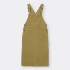 GU チノミディジャンパースカート XL オリーブ