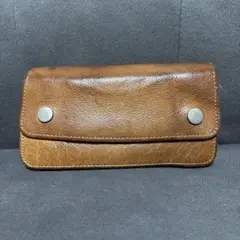 ウ*ン様 ブラウンレザー トラッカーウォレット