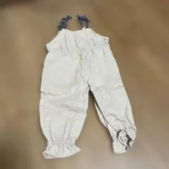 80cm ベージュ サロペット オーバーオール ズボン 長ズボン