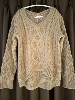 MOUSSY ケーブル編み　ニット
