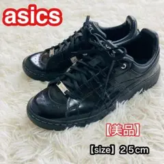 【美品】asics GEL-PTG パテント ブラック 25cm