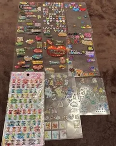 カラフルな動物と文字のシールセット