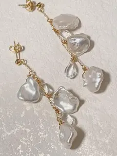 天然石　ピアス　ハンドメイドアクセサリー