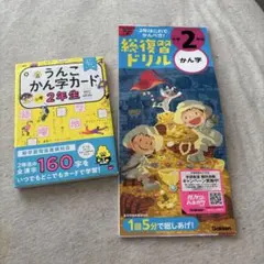 うんこかん字カード 小学2年生 漢字総復習ドリル 2冊セットのサムネイル