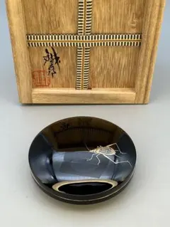 F19 中嶋宗峰 錫縁虫蒔絵 飾香合 共箱 山中塗 茶道具 - メルカリ