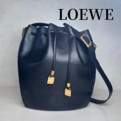 【美品】LOEWE ロエベ 巾着 ショルダーバッグ アナグラム ブラックのサムネイル