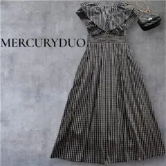 MERCURYDUO ギンガムチェック ノースリーブ ロングワンピース