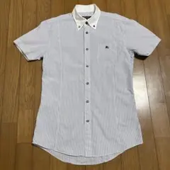 BURBERRY BLACK LABEL 半袖　ワイシャツ 2 ストライプ