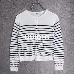 UNIQLO ユニクロUVカットボーダークルーネックカーディガン 【Mサイズ】