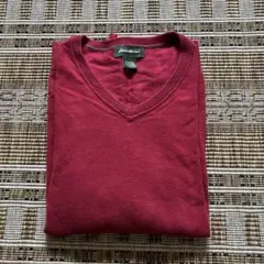 Eddie Bauer ワインレッド Vネック セーター