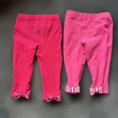 ラルフローレンリボン付きピンクレギンス 12￼m