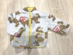 犬柄　ベビー　ボアアウター　リバーシブル　90