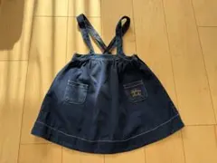 Noeil aime Bebeニットデニムジャンパースカート　ネイビー