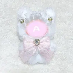 ちびぐるみ にじぱぺっと ぬい服 10cm 白 猫 ピンク スタイ チェック