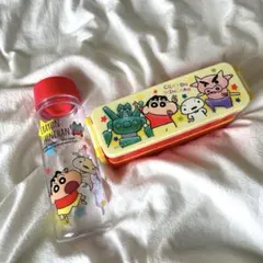 お値下げ⭕️クレヨンしんちゃん お箸付きランチボックスお弁当箱クリアボトルセット