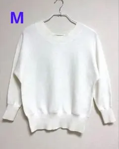 PLST プラステ　ドルマンスリーブセーター　ニット　白　ホワイト　Mサイズ
