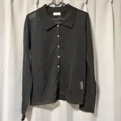 シースルー　ブラック長袖シャツ