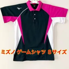 ミズノ ゲームシャツ テニス ブラック ピンク Sサイズ