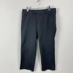 美品 UNIQLO ユニクロ クロップドパンツ スラックス シンプル 万能 黒