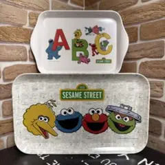 セサミストリート　メラミントレイ　トレー　お盆 2枚セット