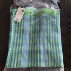 未使用新品　シップス　青と緑のストライプ エコバッグ　ヌキテパ好きのサムネイル