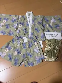 mamaraku ゆかたドレス 110cm つくり帯セット - メルカリ