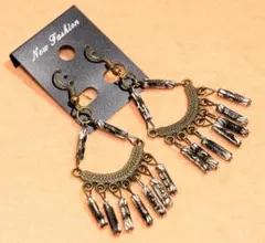 ★エスニックピアス★ロングピアス★アジアン★アンティーク風★新品★Ｙ０３Ｓ