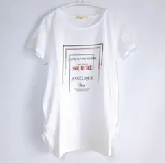 【極美品】エアパペル／半袖プリントTシャツ／白／L