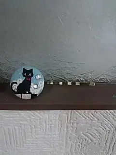 くるみボタンのヘアピン