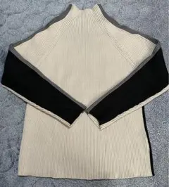 イシカワラボ紹介【ピアッチェーレ】リブ編みハイネック長袖ニット