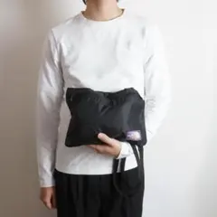 THE NORTH FACE ナイロンサコッシュクラッチバッグ 黒/QW13