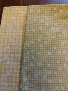 生地　まとめ売りプリント柄　黄色系　綿100%