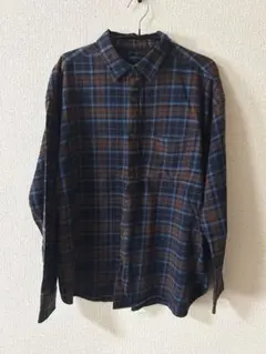 RAGEBLUE レイジブルー チェックシャツ ブラウン×ブルー メンズ 長袖