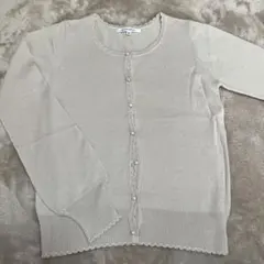 春カーディガン　ビジューボタン　オンワード樫山