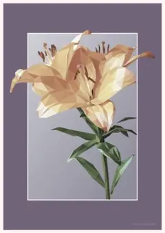 【A3サイズ】LAユリ アマテラス 008 ポリゴンアート