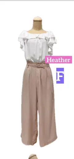 Heather ヘザー　オールインワン　フリル付きオフショルダーサロペット Fのサムネイル