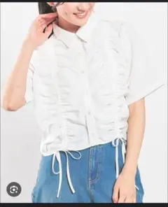 ドロストショート丈シャツ　C・O・L・Z・A