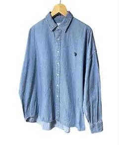US POLO ASSN ポロ デニムシャツ 長袖 フリーサイズ ゆったりサイズ
