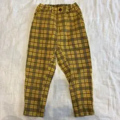 ブランシェス チェック柄パンツ 120cm イエロー系 ウエストゴム