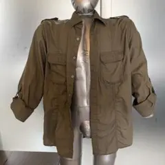 オリーブ色ミリタリージャケット XL