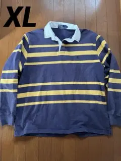 Polo by Ralph Lauren ラガーシャツ LL ネイビー/イエロー