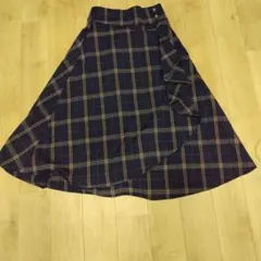 イングINGNIチェックフレアスカート ミモレ丈